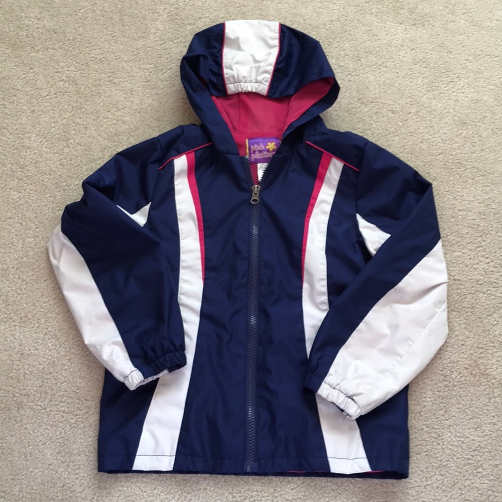 Navy Blue/Whit hooded Jacket